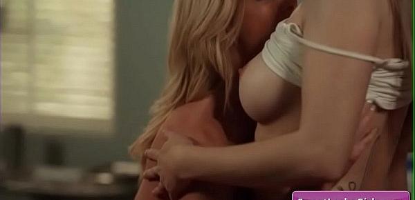 Amazing natural hot lesbian milfs Serene Siren, Verronica Kirei make out and lick each other for strong climax
